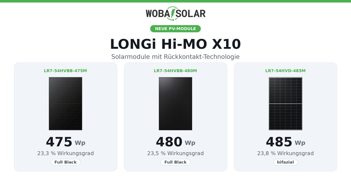 LONGi Hi-MO X10: Solarmodule mit Rückkontakt