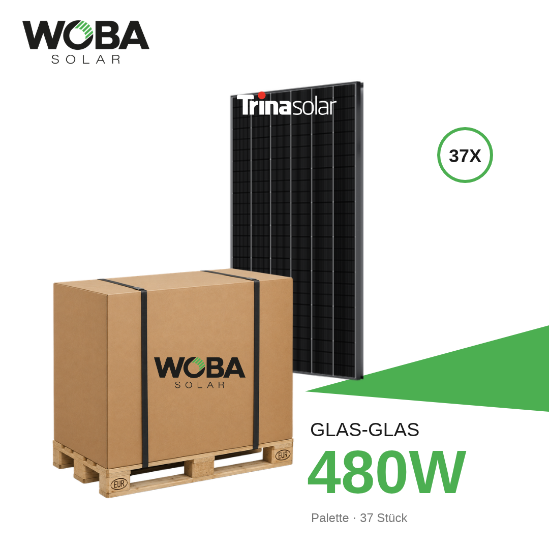 Trina Vertex S+ 480W Glas-Glas – Palette 37 Stück