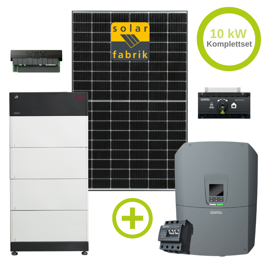 10 kW Notstrom Bundle Solar Fabrik / Kostal / BYD Notstrom Bundle inkl. K2 UK