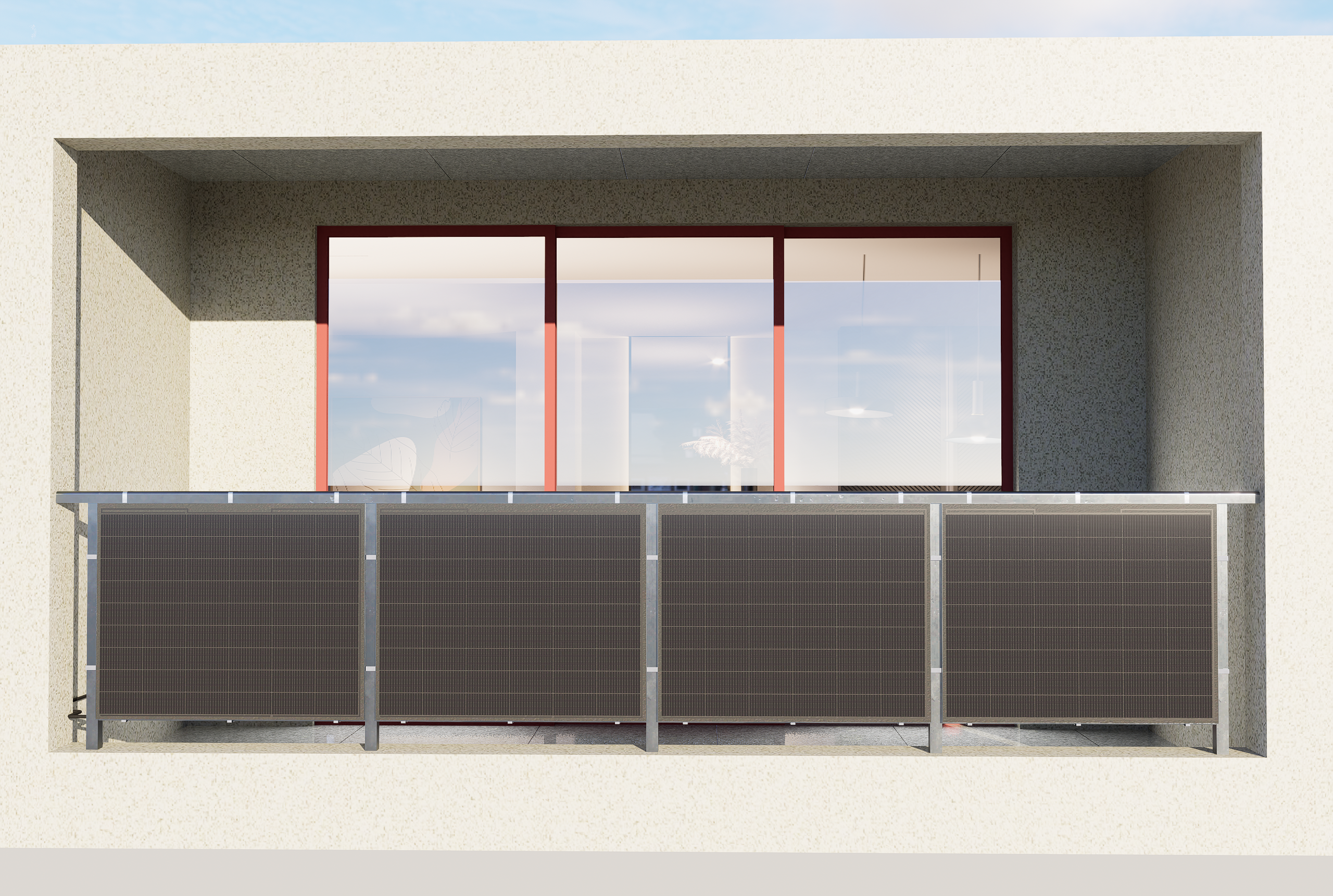 GoodWe Suncake 820 W Balkonkraftwerk Komplett-Set (inkl. Montage Set) zur 1 Person Montage