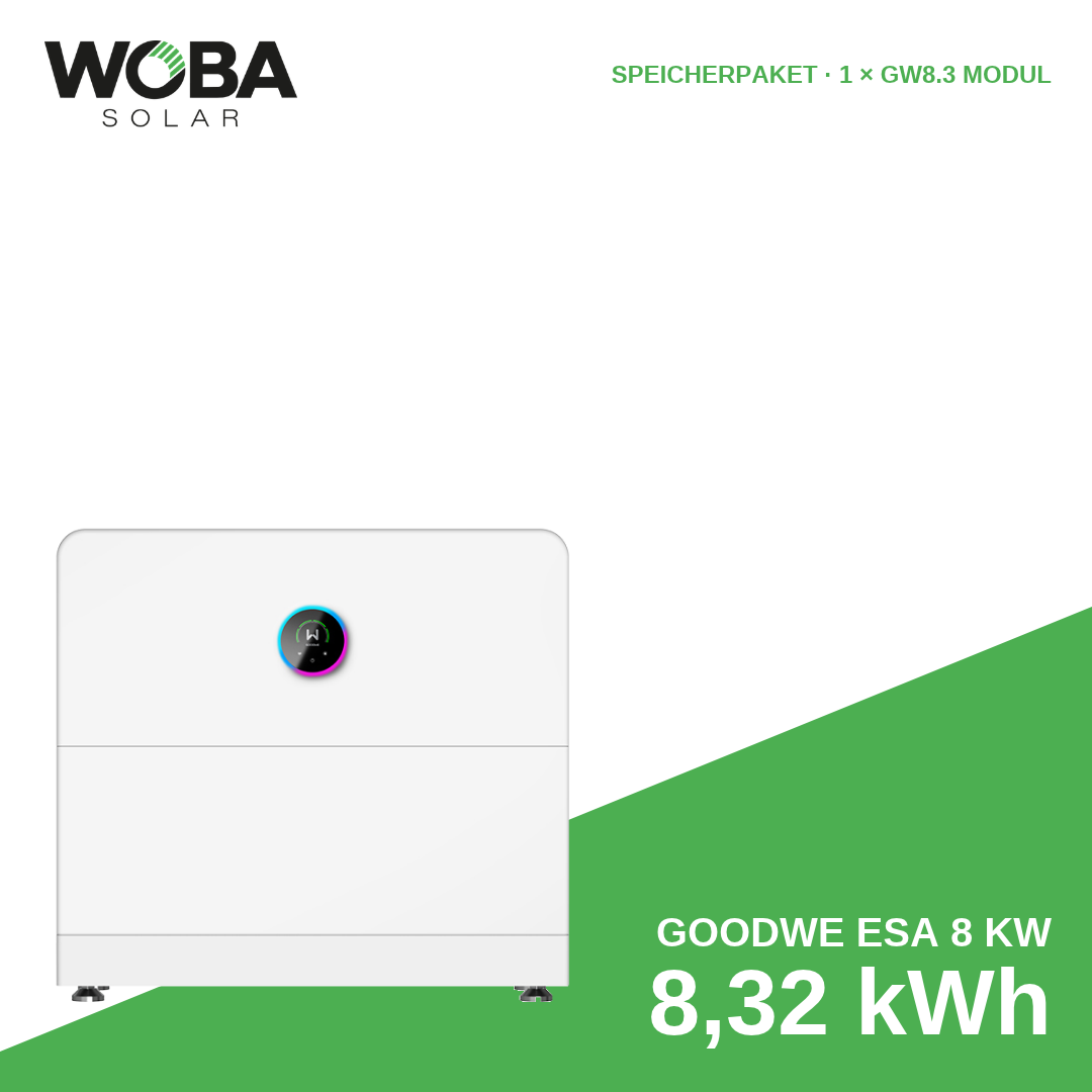 GoodWe ESA 8 kW Speicherpaket mit 8,32 kWh (1 × GW8.3 Modul)