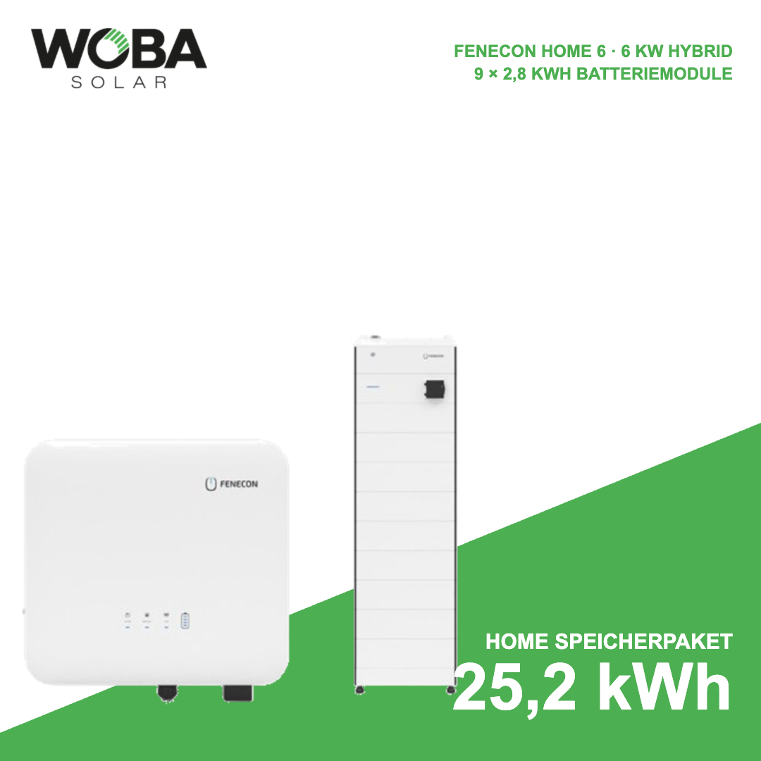 FENECON Home 6 kW Speicherpaket mit 25,2 kWh