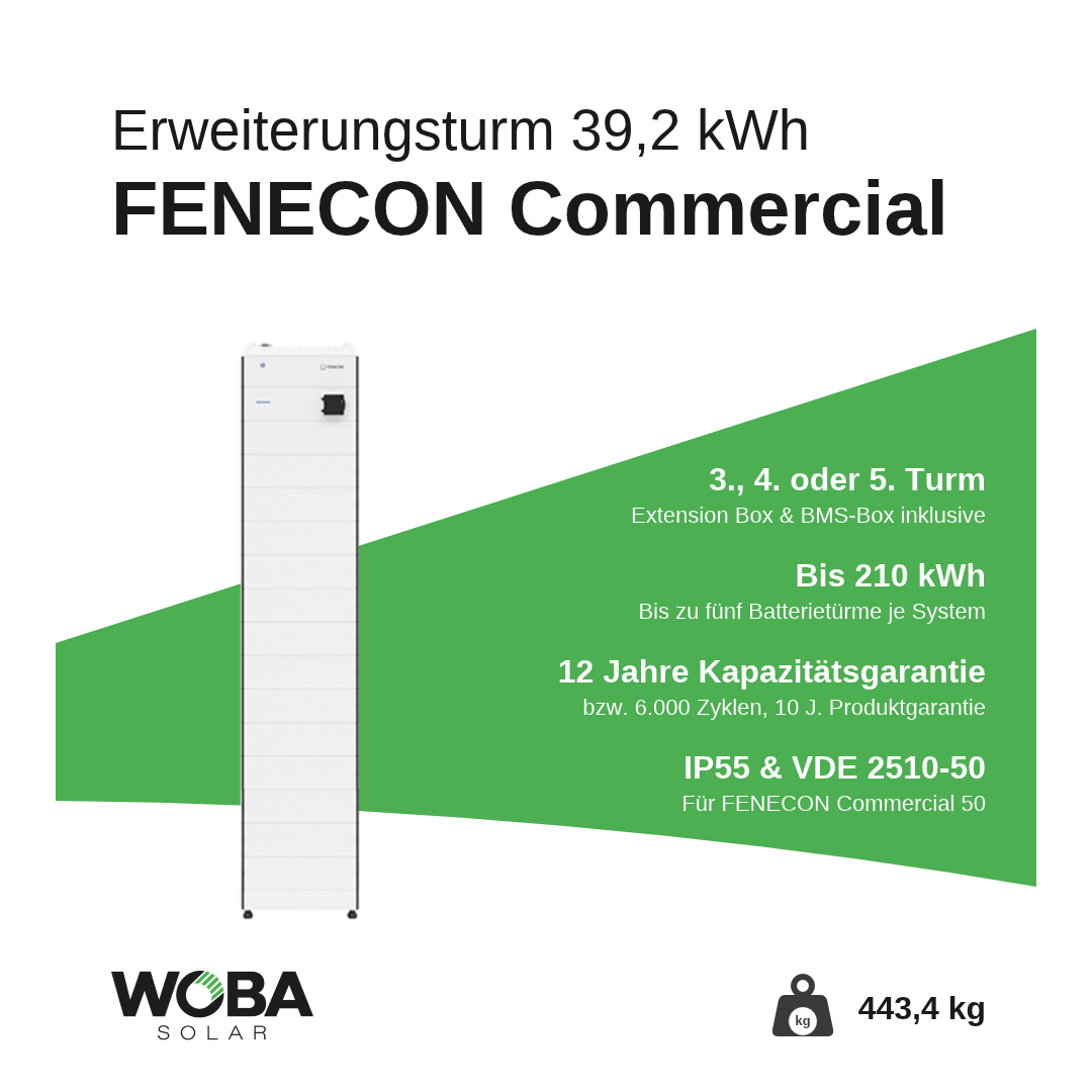FENECON Commercial 3. / 4. / 5. Erweiterungsturm mit 39,2 kWh – Vorteile