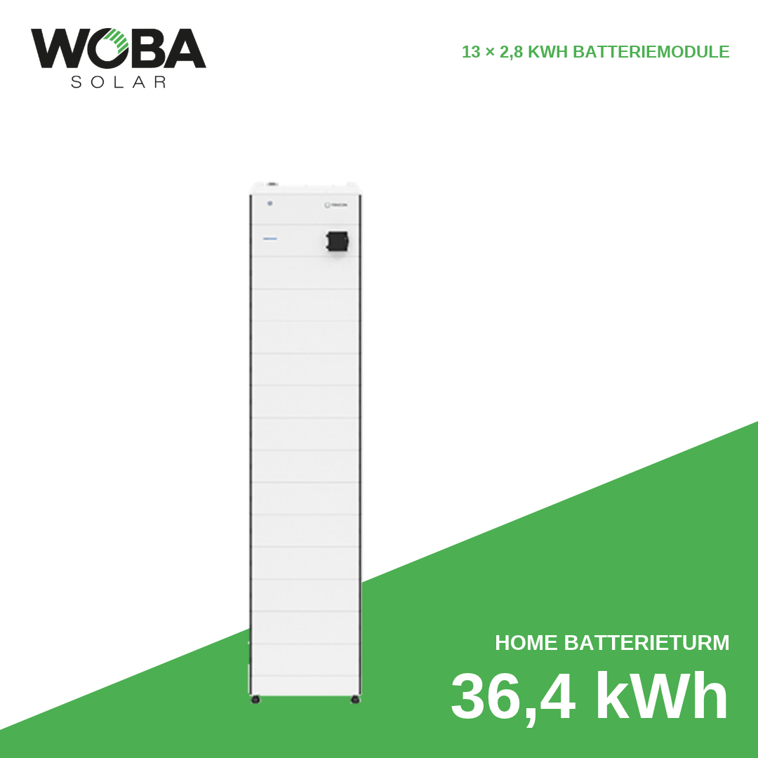 FENECON Home PV Batterieturm mit 36,4 kWh