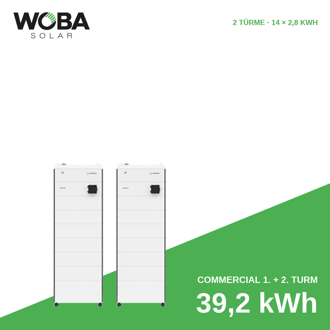 FENECON Commercial 1. und 2. Batterieturm mit 39,2 kWh