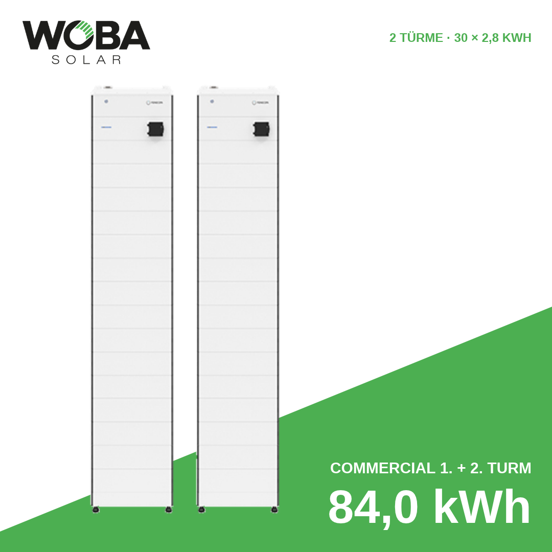 FENECON Commercial 1. und 2. Batterieturm mit 84,0 kWh