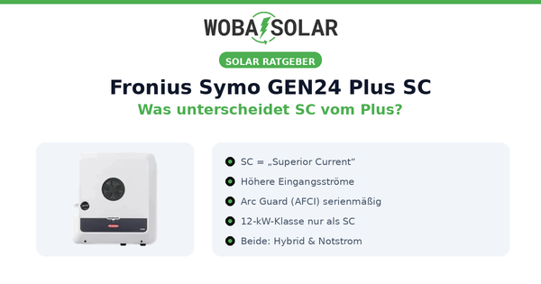 Fronius Symo GEN24 Plus SC vs. Plus: Unterschiede