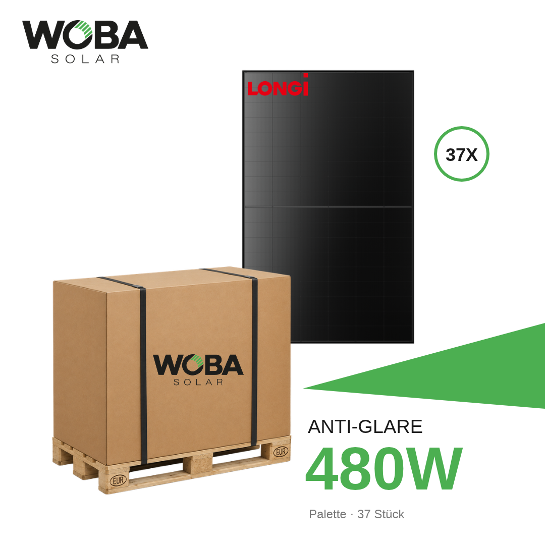 LONGi EcoLife Anti-Glare LR7-54HVB-480M 480W – Palette 37 Stück