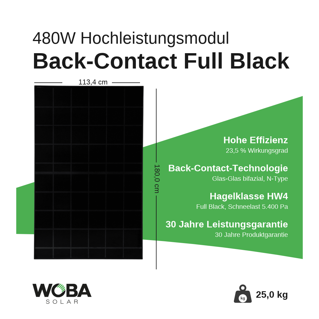 Solar Fabrik S4 BC Full Black 480W – Highlights
