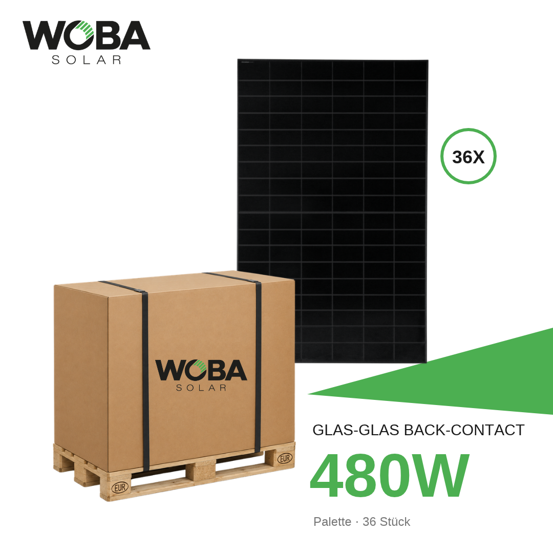 Solar Fabrik S4 BC Black 480W – Palette 36 Stück