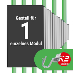 K2 Montage Paket Ziegeldach: 1 Reihe x 1 Modul (K2 4S: Jeder Sparren)