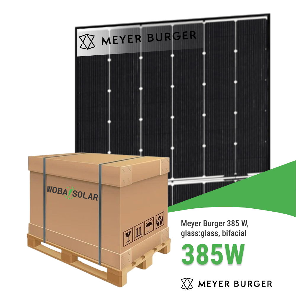 Meyer Burger 385 W, Glas/Glas, bifazial