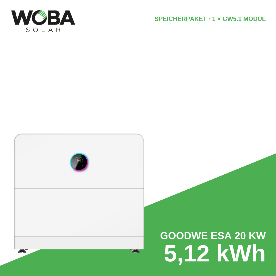 GoodWe ESA 20 kW Speicherpaket mit 5,12 kWh (1 × GW5.1 Modul)