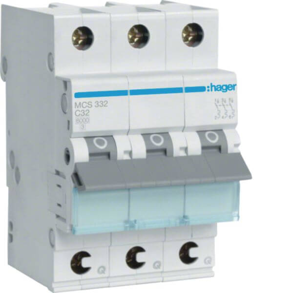 Hager LS-Schalter C32A 3-polig 6kA