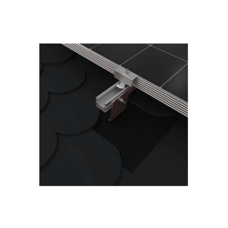 K2 SingleHook FlatTile Metallabdeckung in rot / anthrazit