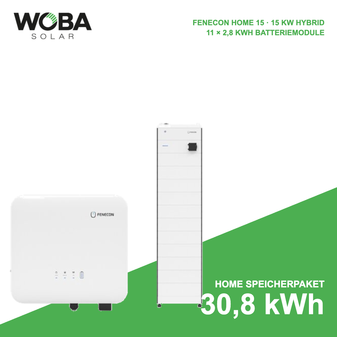 FENECON Home 15 kW Speicherpaket mit 30,8 kWh